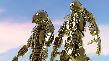 Kampfmaschinen. Killerroboter sind eine Form von autonomen Waffen, selbst denkende und tötende Drohnen eine andere.