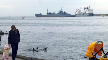 In Sewastopol auf der Krim ist die russische Schwarzmeerflotte stationiert. 