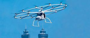 Extreme Bedingungen: Der Volocopter beim Testflug in Dubai. 