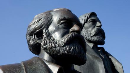 Umstritten. Das Marx-Engels-Denkmal in Berlin.
