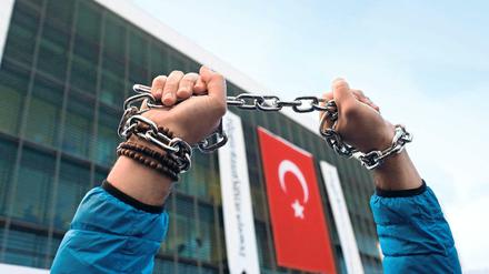 Protest gegen Zensur in Istanbul (im März 2016)