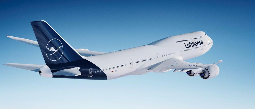 Neues Design: Die Computer-Darstellung zeigt eine Boeing 747-8 der Lufthansa.
