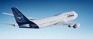 Neues Design: Die Computer-Darstellung zeigt eine Boeing 747-8 der Lufthansa. 