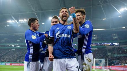 Guido Burgstaller beim Torjubel nach dem Treffer zum 1:0.