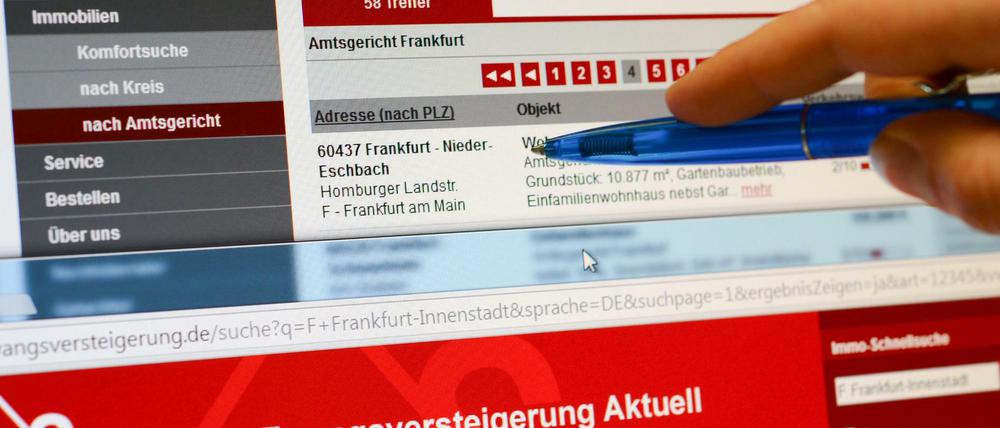 Hintergrund der Zwangsversteigerungen sollen zunehmend festgefahrene private Streitigkeiten sein.
