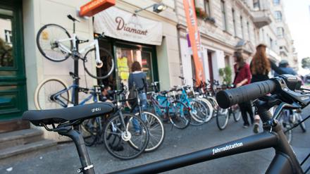 Die "fahrradstation" in der Bergmannstrasse 9.