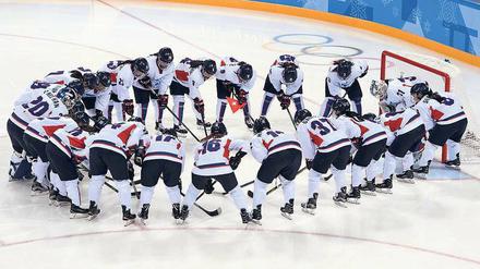 Da war die Welt noch in Ordnung. Korea vor dem Spiel gegen die Schweiz.
