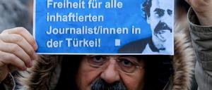 Demonstration für Deniz Yücel im März 2017 in Hamburg