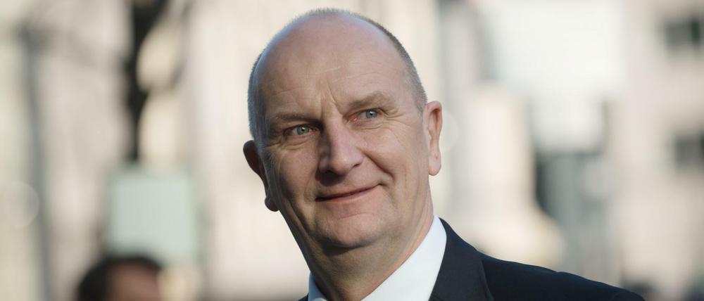 Dietmar Woidke (SPD), Ministerpräsident von Brandenburg, am Ende der Koalitionsverhandlungen von CDU, CSU und SPD.