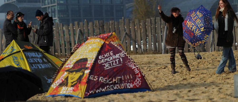 Wie umgehen mit den Veränderungen? Revolution!, forderten 2011 Occupy-Anhänger in Berlin.