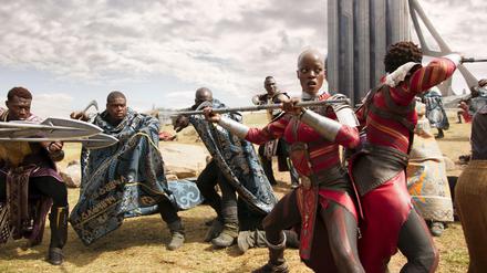 Szene des Films "Black Panther", der seit Februar 2018 in den Kinos ist. Viele Effekte wurden in Kreuzberg bei der Firma Rise erzeugt.