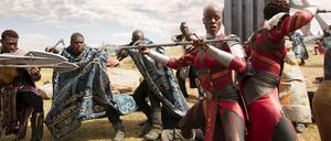Szene des Films "Black Panther", der seit Februar 2018 in den Kinos ist. Viele Effekte wurden in Kreuzberg bei der Firma Rise erzeugt.