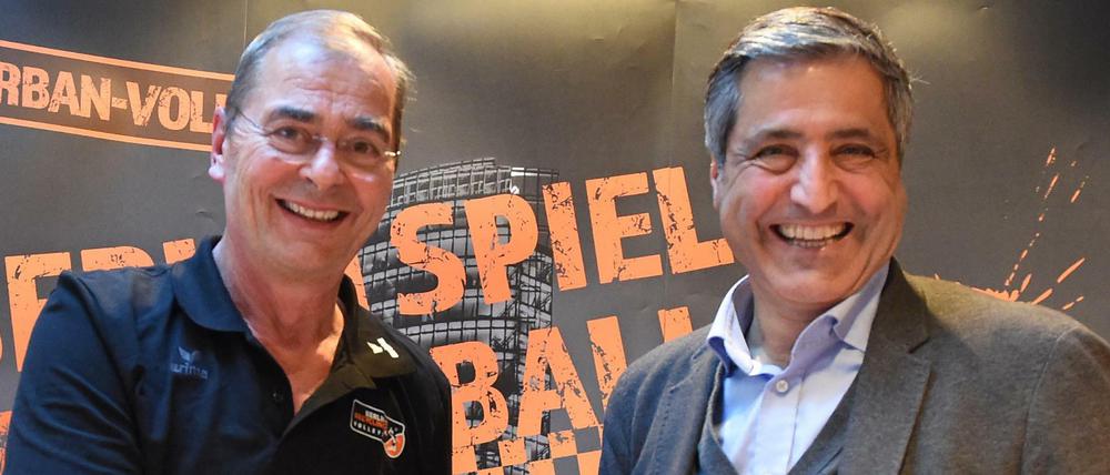 Können plötzlich gut miteinander: Stelian Moculescu (li.) und Manager Kaweh Niroomand.