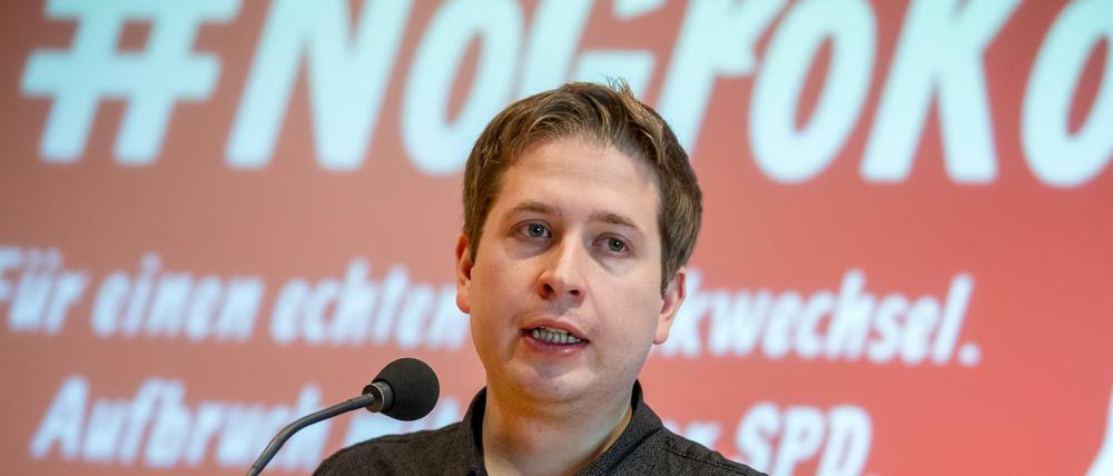 Der Juso-Bundesvorsitzende Kevin Kühnert kämpft gegen die Große Koalition.