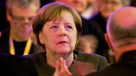 Angela Merkel am Aschermittwoch in Demmin, Mecklenburg-Vorpommern.