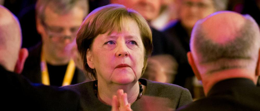 Angela Merkel am Aschermittwoch in Demmin, Mecklenburg-Vorpommern.