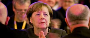 Angela Merkel am Aschermittwoch in Demmin, Mecklenburg-Vorpommern.