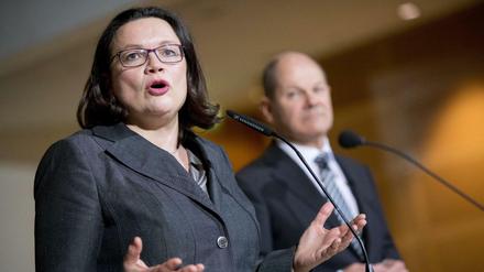 Das neue Kraftzentrum der SPD: Olaf Scholz und Andrea Nahles