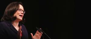Andrea Nahles beim politischen Aschermittwoch im nordrhein-westfälischen Schwerte.