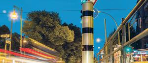 Eine Blitzersäule in Berlin. 