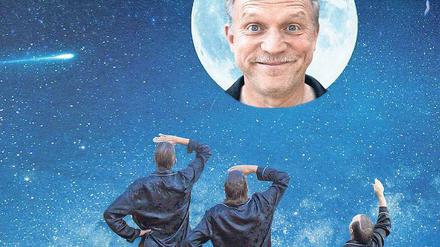 Mann im Mond. Tukur, gesichtet von seinen Rhythmus Boys.