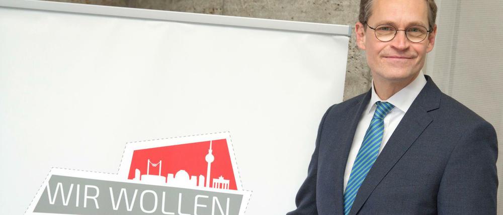 Michael Müller, Berlins Regierender Bürgermeister, 2015, als sich Berlin gegen Hamburg als Olympia-Bewerber durchsetzen wollte. (Archivbild)