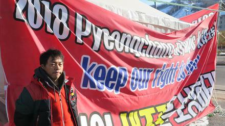 Proteste gegen Olympia? Gibt es auch in Südkorea.