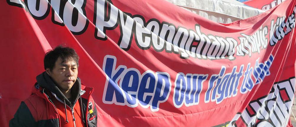 Proteste gegen Olympia? Gibt es auch in Südkorea.