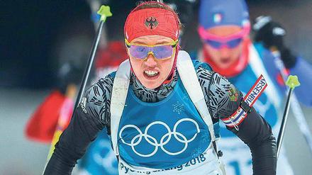Wieder vorne? Laura Dahlmeier will die deutsche Frauen-Staffel heute als Erste ins Ziel führen.