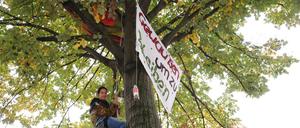 In der Schöneberger Crellestraße protestierten Anwohner 2013 gegen einen Neubau mit Eigentumswohnungen.