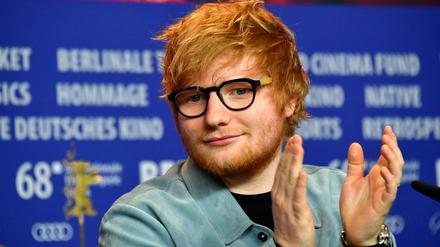 Der Singer-Songwriter Ed Sheeran während der Pressekonferenz im Rahmen der Berlinale.