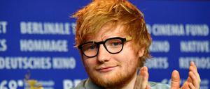 Der Singer-Songwriter Ed Sheeran während der Pressekonferenz im Rahmen der Berlinale.