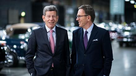 Der neue Auto-Präsident. Bernhard Mattes (l.) folgt am 1. März auf Matthias Wissmann an der Spitze des Verbands der deutschen Automobilindustrie (VDA). 