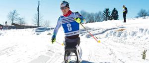 In der Spur. Der Schlitten von Martin Fleig ist exakt auf seine Bedürfnisse angepasst. 