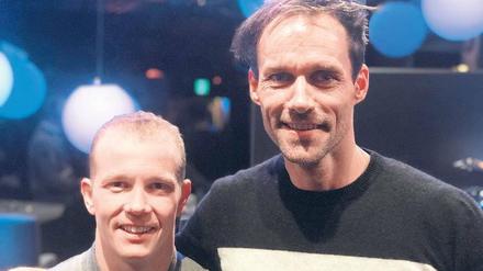Gut drauf für Eurosport. Fabian Hambüchen (links) und Sven Hannawald. 