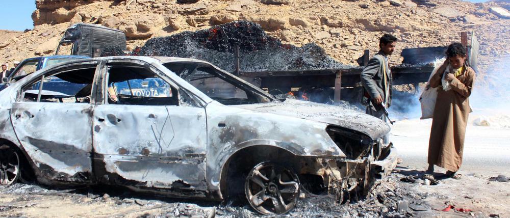 Kriegsfolgen in Jemen nach einem Luftangriff der von Saudi-Arabien geführten Allianz in Saada.
