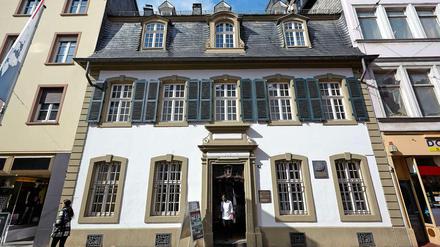 Touristenattraktion. Das Geburtshaus von Kar Marx in Trier.