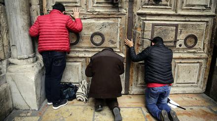 Kein Zutritt bis auf Weiteres: Die weltberühmte Grabeskirche in der Jerusalemer Altstadt