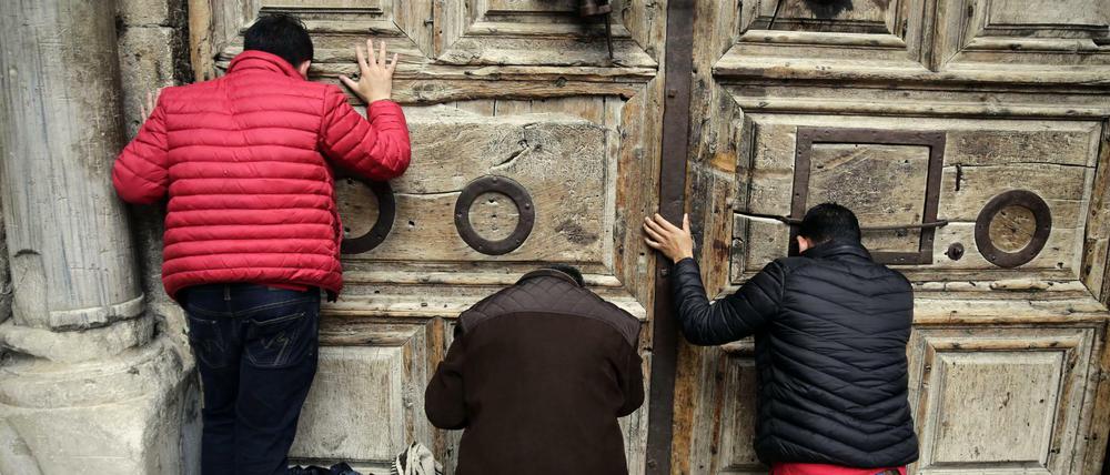 Kein Zutritt bis auf Weiteres: Die weltberühmte Grabeskirche in der Jerusalemer Altstadt
