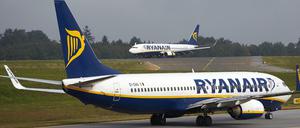 Bald auch in Tegel. Ryanair-Maschinen auf dem Rollfeld.