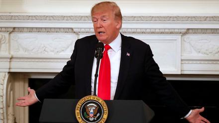 US-Präsident Donald Trump bei einer Pressekonferenz am Montag in Washington.