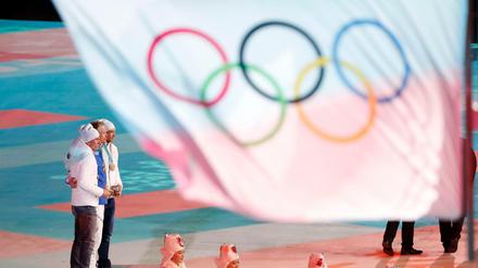 In Pyeongchang mussten die russischen Sportler noch unter der olympischen Flagge starten.