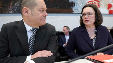 Olaf Scholz und Andrea Nahles.