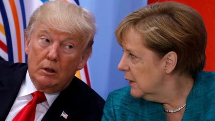 US-Präsident Donald Trump und Kanzlerin Angela Merkel auf dem G-20-Gipfel in Hamburg.