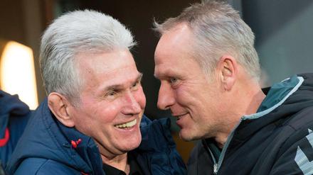 Tauschten ein paar Nettigkeiten aus: Jupp Heynckes (l.) und Christian Streich. 
