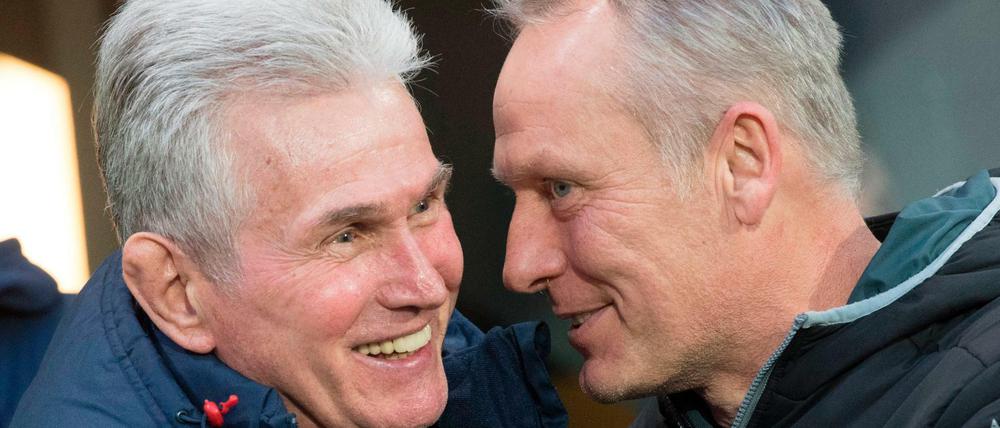 Tauschten ein paar Nettigkeiten aus: Jupp Heynckes (l.) und Christian Streich.