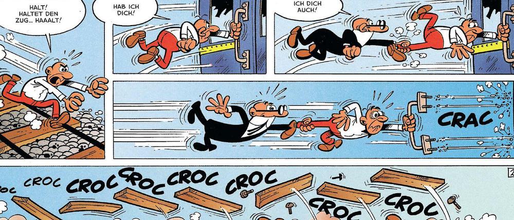 „Mortadelo y Filemón“ - so heißen Clever und Smart im Original. Hier eine Szene aus Band 2.