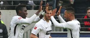 Seltene Freude: Danny da Costa (links) jubelt nach seinem ersten Bundesligator.