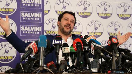 Matteo Salvini, Parteivorstand der rechtspopulistischen Lega Nord. 