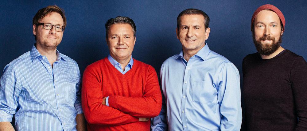 Die Macher. Vorstandschef Roland Folz (dritter von links) wird im Vorstand unterstützt von Marko Wenthin, Andreas Bittner und Peter Grosskopf.